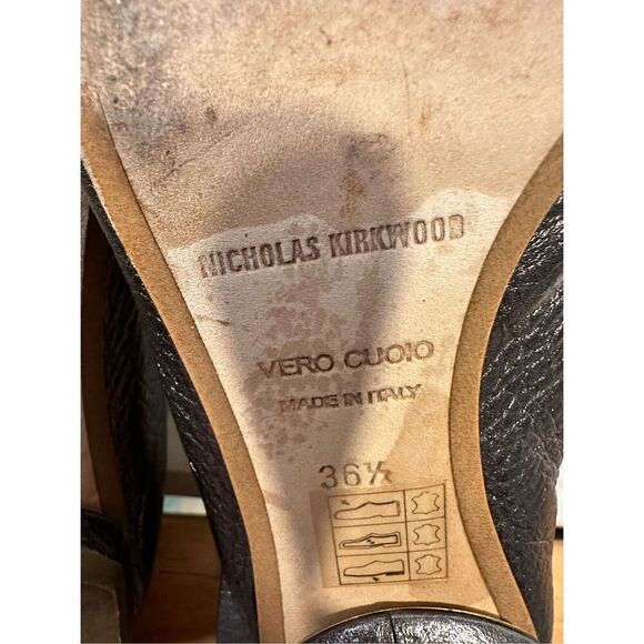 Nicholas Kirkwood Silver Leather Loafers - Size 36.5 (6.5) - Picture 7 of 10